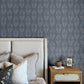 Garland Denim Block Tulip Wallpaper