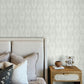 Garland Aqua Block Tulip Wallpaper