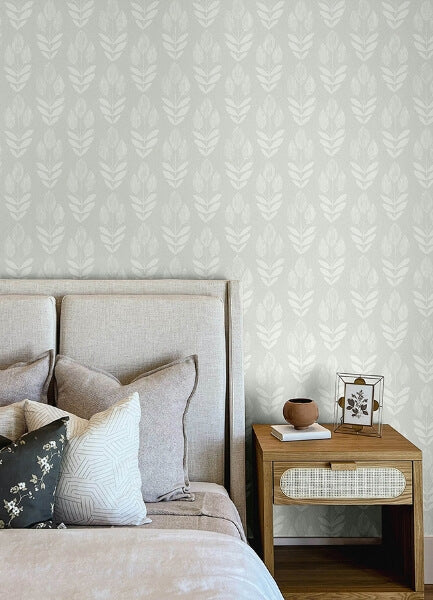 Garland Aqua Block Tulip Wallpaper