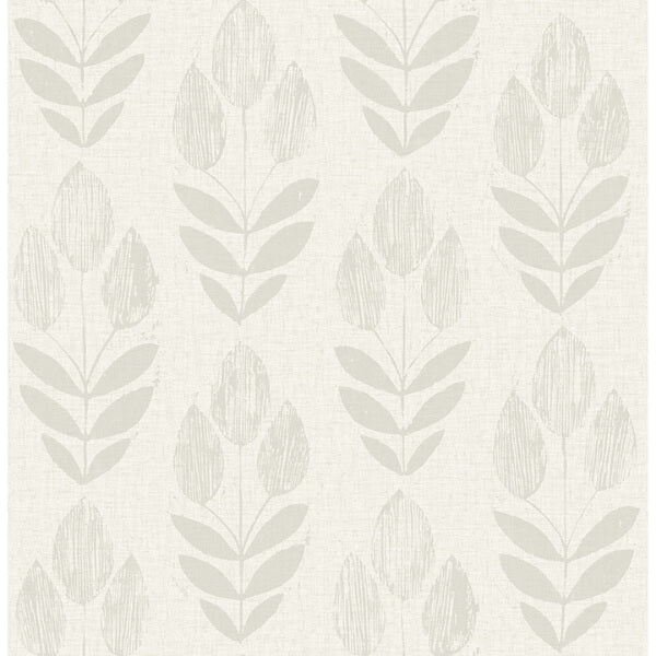 Garland Light Grey Block Tulip Wallpaper