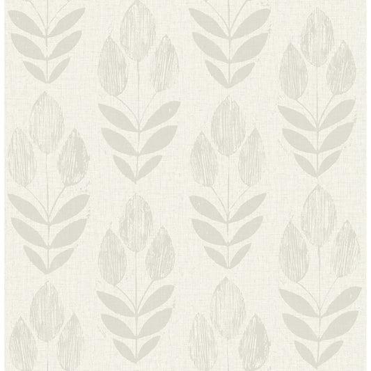 Garland Light Grey Block Tulip Wallpaper