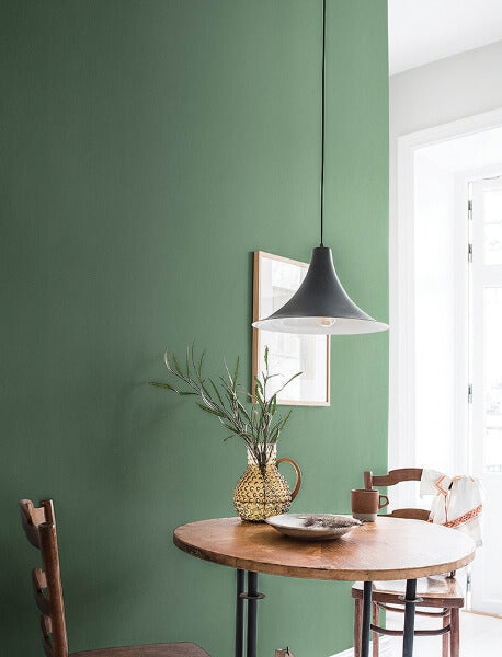Parget Eklöv Dark Green Textured Wallpaper
