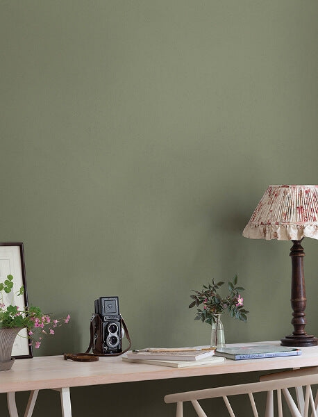 Parget Skog Olive Textured Wallpaper