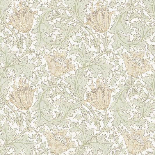 Anemone Light Green Floral Trail Wallpaper