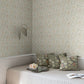 Anemone Light Green Floral Trail Wallpaper