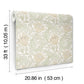 Anemone Light Green Floral Trail Wallpaper