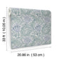 Anemone Blue Floral Trail Wallpaper