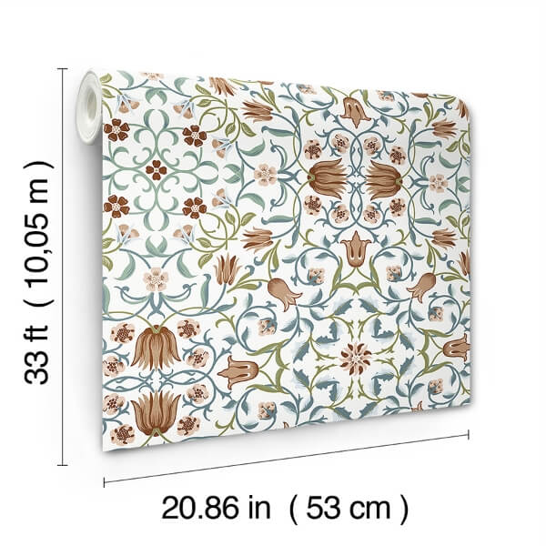 No 1 Holland Park Red Floral Wallpaper