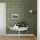 No 1 Holland Park Green Floral Wallpaper