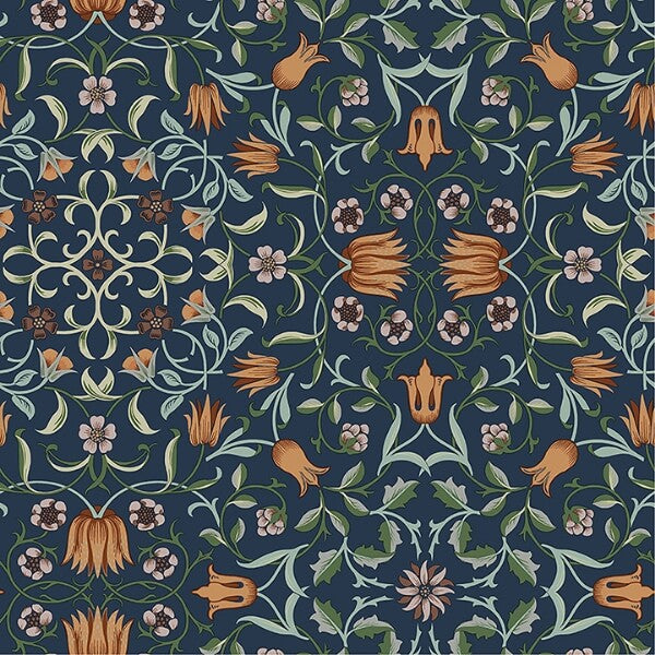 No 1 Holland Park Dark Blue Floral Wallpaper