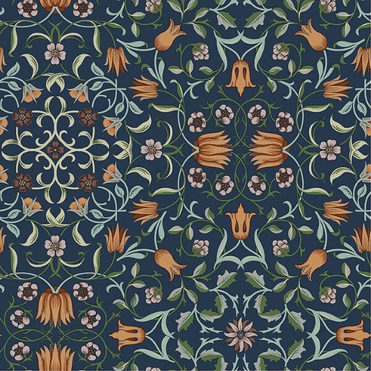 No 1 Holland Park Dark Blue Floral Wallpaper