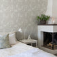 Granville White Leafy Vine Wallpaper