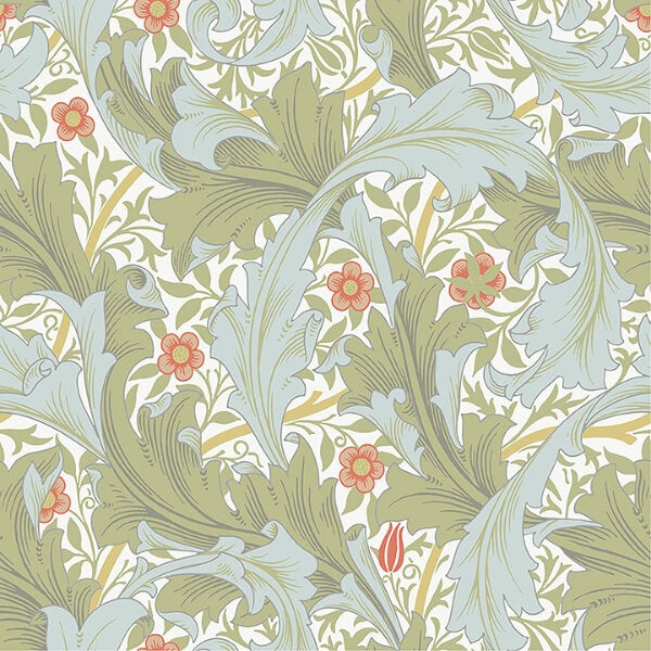 Granville Olive Leafy Vine Wallpaper