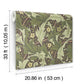 Granville Plum Leafy Vine Wallpaper