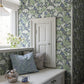 Granville Green Leafy Vine Wallpaper