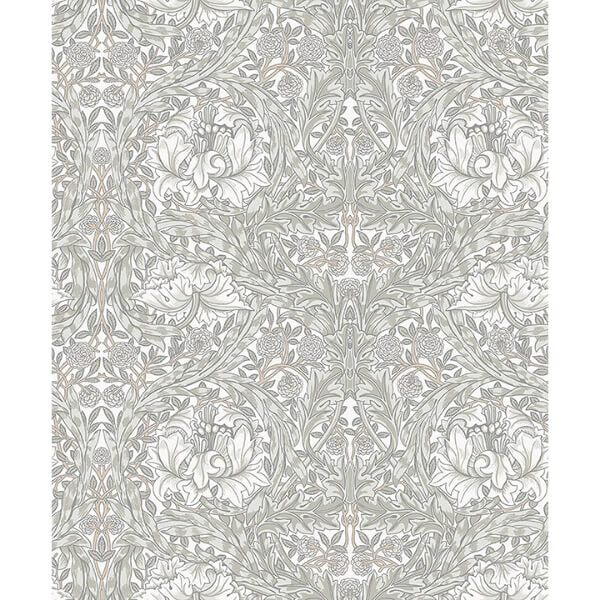 African Marigold White Floral Wallpaper
