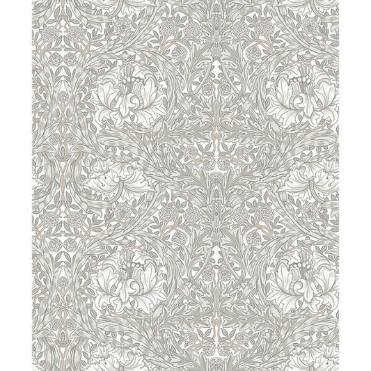 African Marigold White Floral Wallpaper