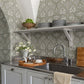 African Marigold Green Floral Wallpaper