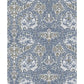 African Marigold Blue Floral Wallpaper