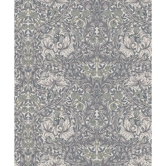 African Marigold Grey Floral Wallpaper