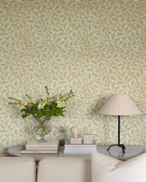 Oak Tree Light Yellow Leaf Wallpaper