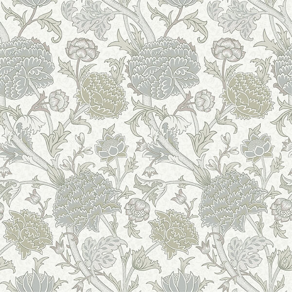 Cray Light Green Floral Trail Wallpaper