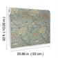 Cray Light Blue Floral Trail Wallpaper