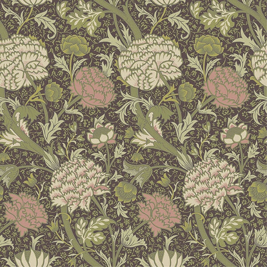 Cray Plum Floral Trail Wallpaper