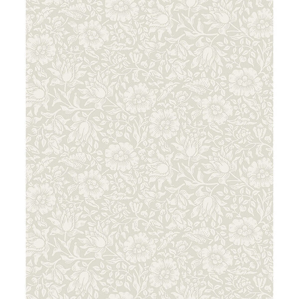 Mallow Dove Floral Vine Wallpaper