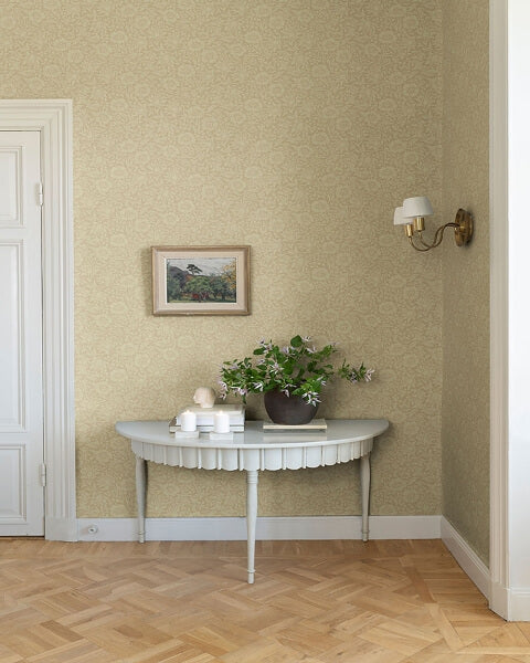 Mallow Butter Floral Vine Wallpaper