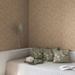 Mallow Rose Floral Vine Wallpaper