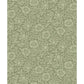 Mallow Green Floral Vine Wallpaper