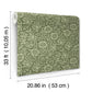 Mallow Dark Green Floral Vine Wallpaper