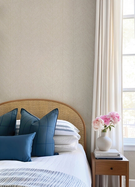 Kallam Beige Chevron Wallpaper