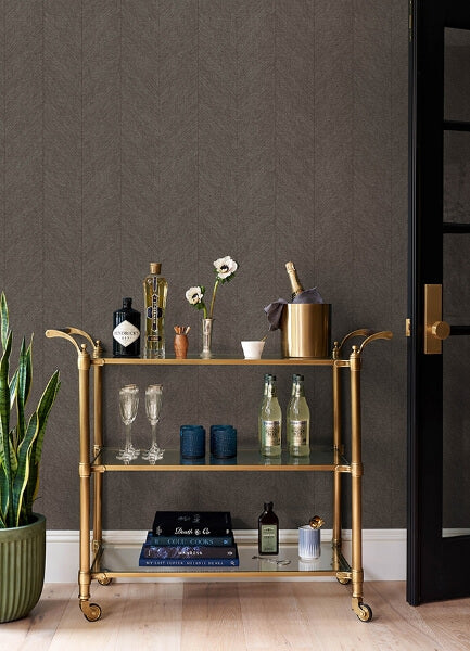 Kallam Chocolate Chevron Wallpaper