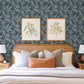 Anita Teal Woodland Floral Wallpaper