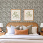 Anita Pewter Woodland Floral Wallpaper