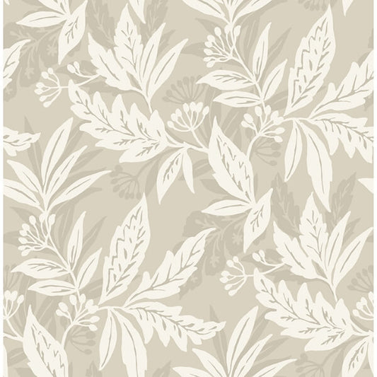 Anita Beige Woodland Floral Wallpaper