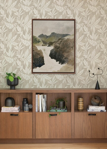 Anita Beige Woodland Floral Wallpaper