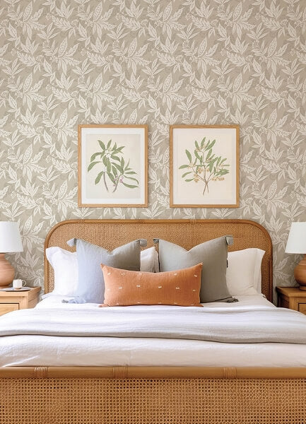 Anita Beige Woodland Floral Wallpaper