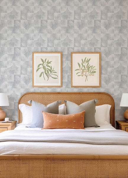 Woodbine Slate Abstract Geometric Wallpaper