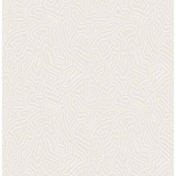 Hollenback Ivory Dotted Abstract Wallpaper