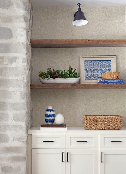 Hollenback Ivory Dotted Abstract Wallpaper
