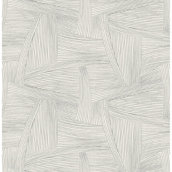 Reid Grey Woven Geometric Wallpaper