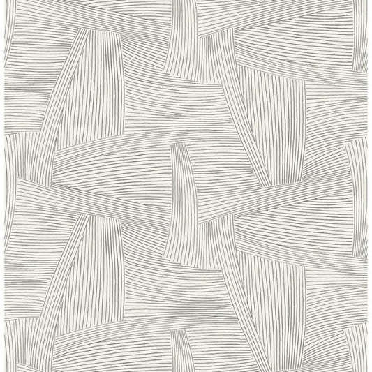 Reid Grey Woven Geometric Wallpaper