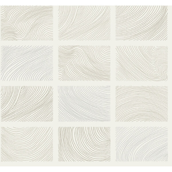 Bronson Ivory Topography Wallpaper