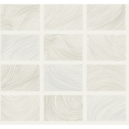 Bronson Ivory Topography Wallpaper
