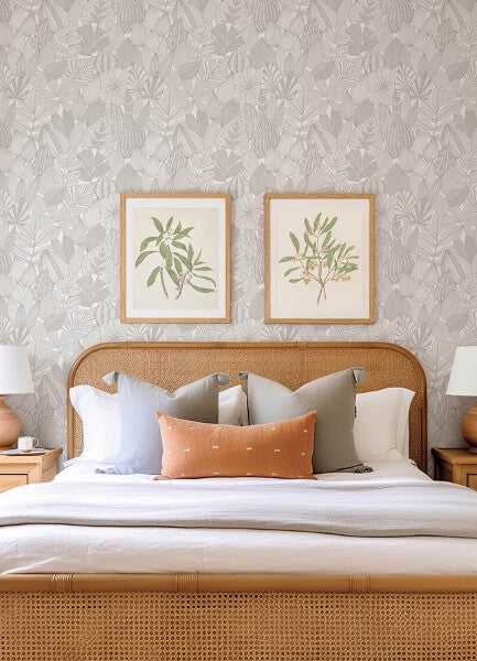 Mathias Grey Botanical Wallpaper