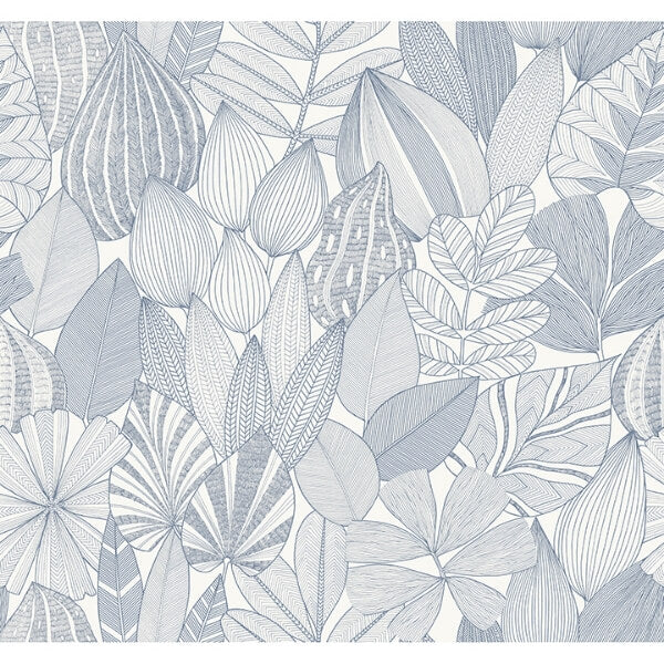 Mathias Blue Botanical Wallpaper