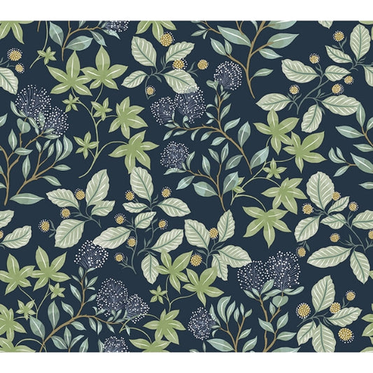 Mildred Indigo Botanical Trail Wallpaper